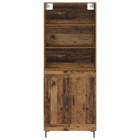 Produktbild för Skåp Gammalt trä 69,5 x 34 x 180 cm Konstruerat trä