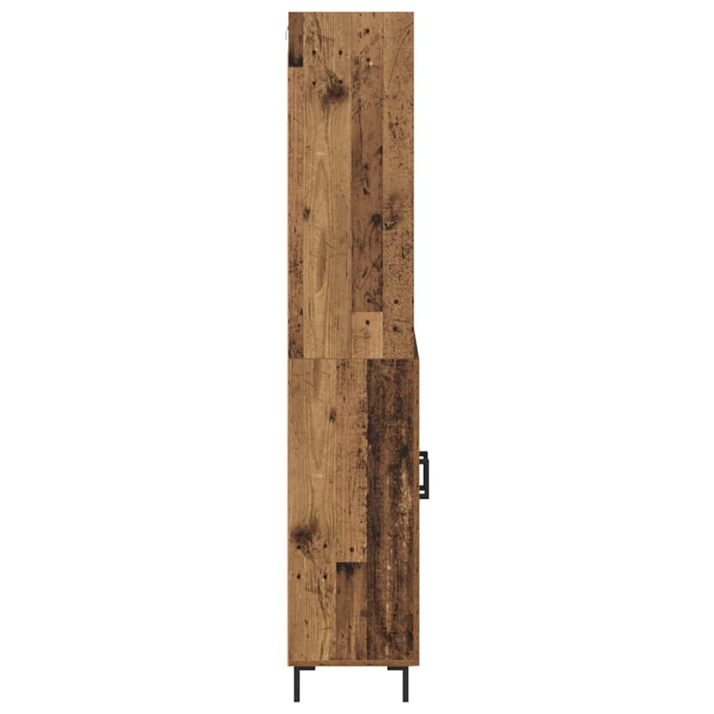 Produktbild för Skåp Gammalt trä 69,5 x 34 x 180 cm Konstruerat trä