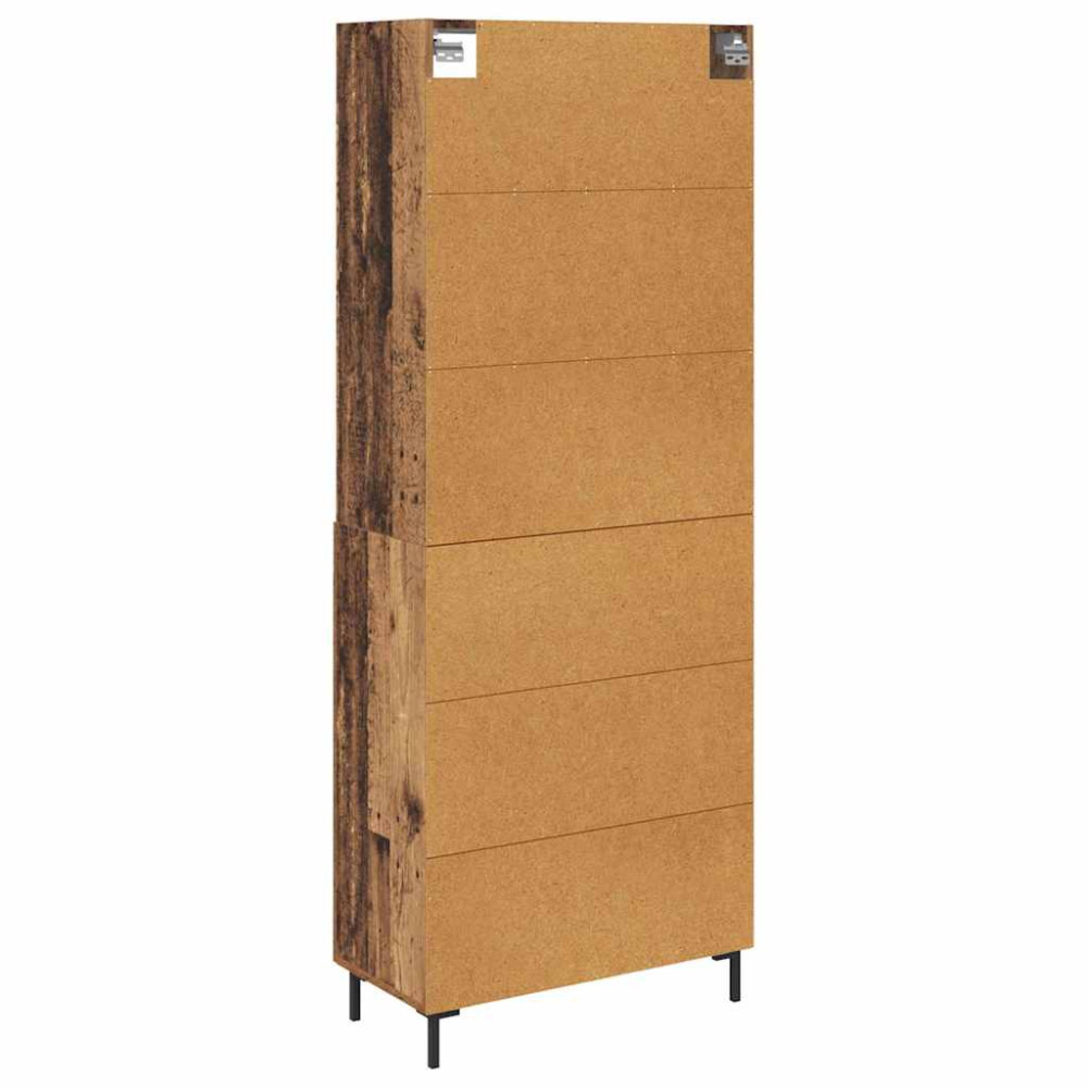 Produktbild för Skåp Gammalt trä 69,5 x 34 x 180 cm Konstruerat trä