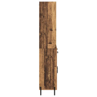 Produktbild för Skåp med låda Gammalt trä 69,5 x 32,5 x 180 cm Konstruerat trä