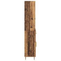 Produktbild för Skåp med låda Gammalt trä 69,5 x 34 x 180 cm Konstruerat trä