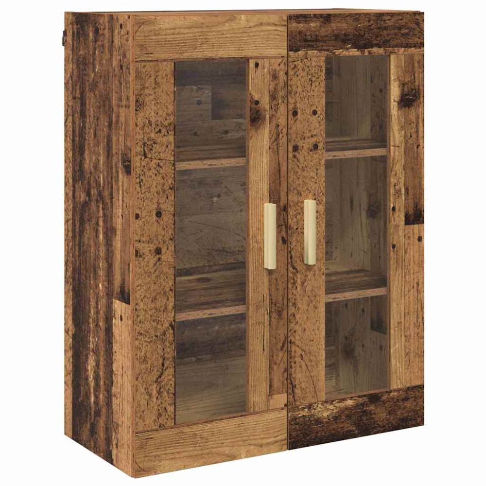 Produktbild för Skåp med låda Gammalt trä 69,5 x 34 x 180 cm Konstruerat trä