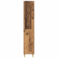 Produktbild för Skåp med låda Gammalt trä 69,5 x 34 x 180 cm Konstruerat trä