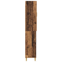 Produktbild för Skåp Gammalt trä 69,5 x 34 x 180 cm Konstruerat trä och glas