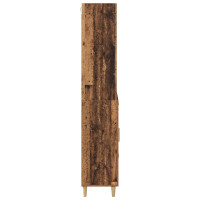 Produktbild för Skåp med låda Gammalt trä 69,5 x 32,5 x 180 cm Konstruerat trä