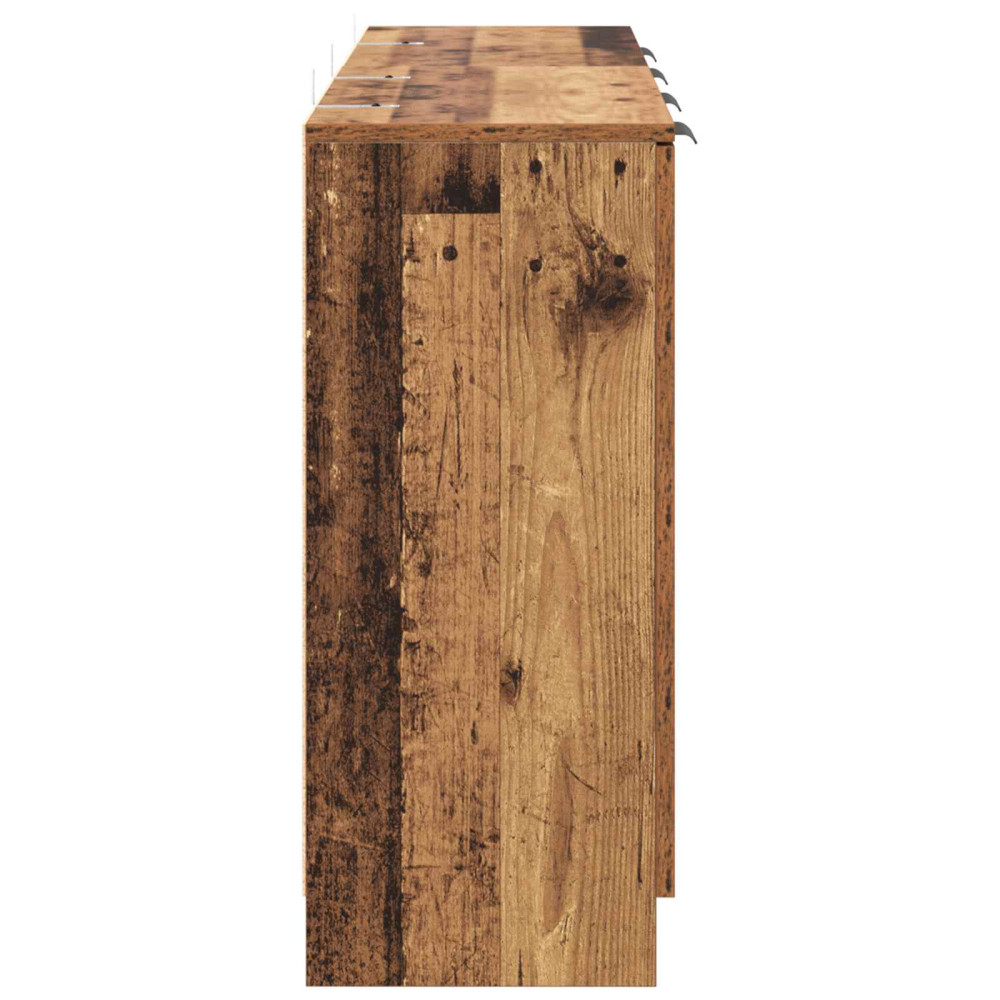 Produktbild för Sideboard med låda 3 pcs Gammalt trä Konstruerat trä