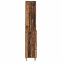 Produktbild för Skåp med låda Gammalt trä 69,5 x 32,5 x 180 cm Konstruerat trä