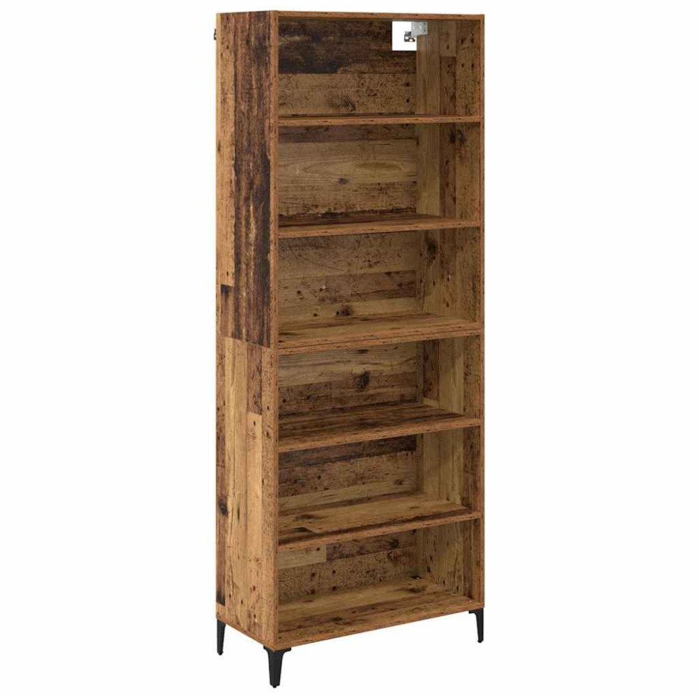 Produktbild för Skåp Gammalt trä 69,5 x 34 x 180 cm Konstruerat trä