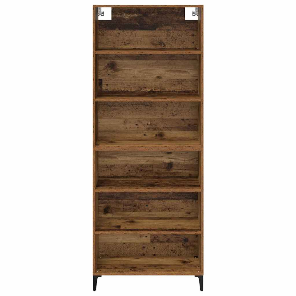 Produktbild för Skåp Gammalt trä 69,5 x 34 x 180 cm Konstruerat trä