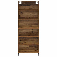 Produktbild för Skåp Gammalt trä 69,5 x 34 x 180 cm Konstruerat trä