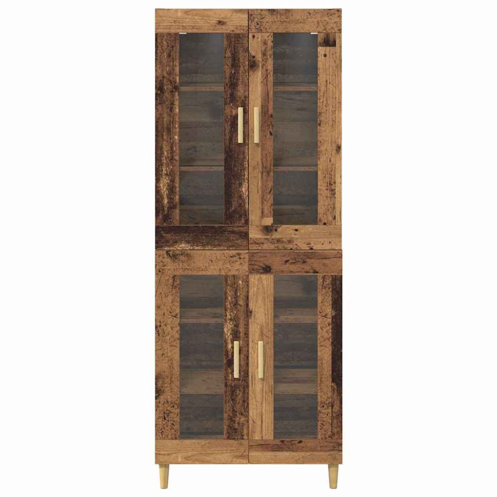 Produktbild för Skåp Gammalt trä 69,5 x 34 x 180 cm Konstruerat trä