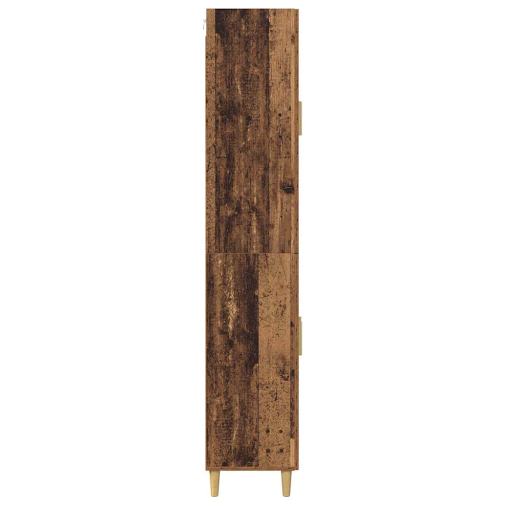 Produktbild för Skåp Gammalt trä 69,5 x 34 x 180 cm Konstruerat trä