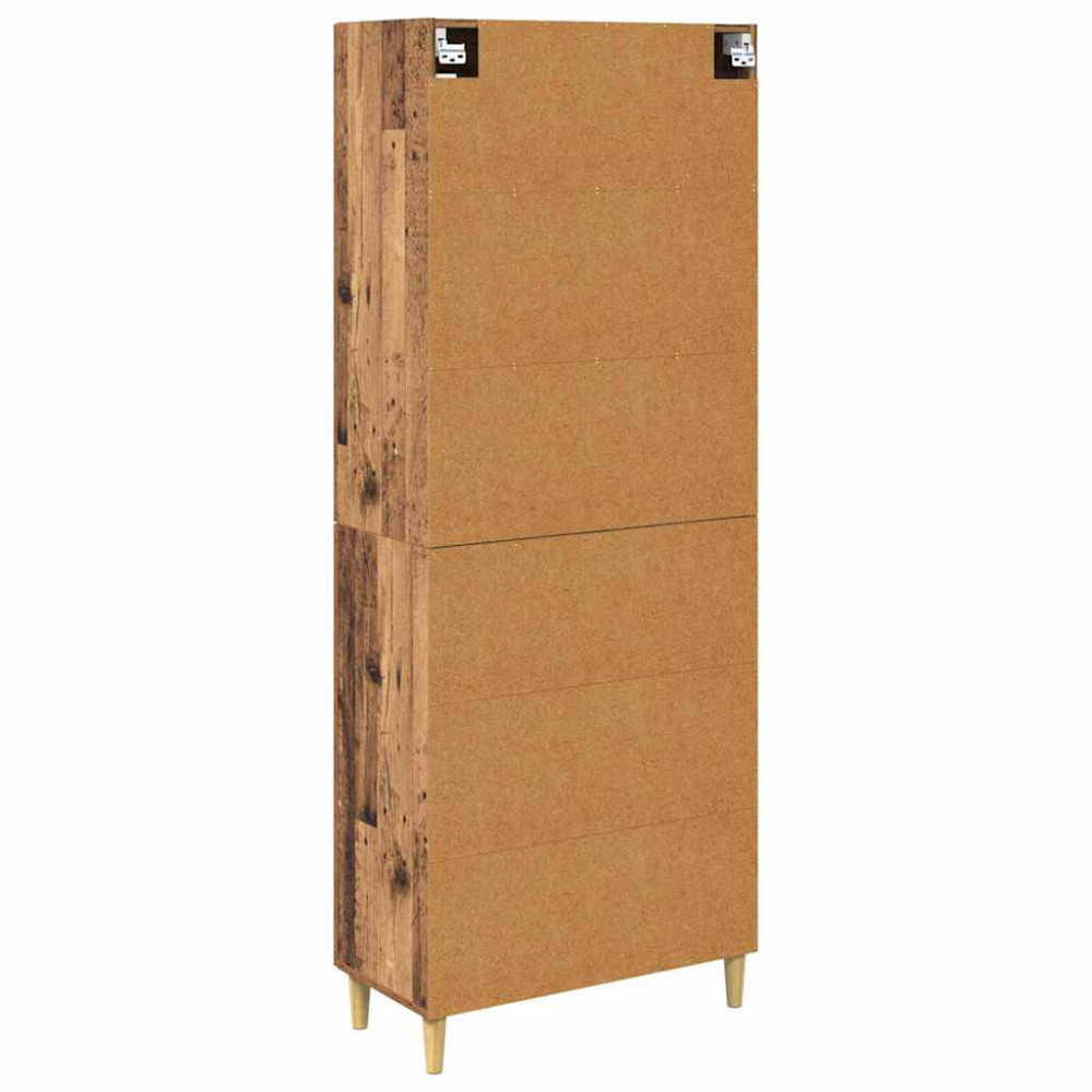 Produktbild för Skåp Gammalt trä 69,5 x 34 x 180 cm Konstruerat trä