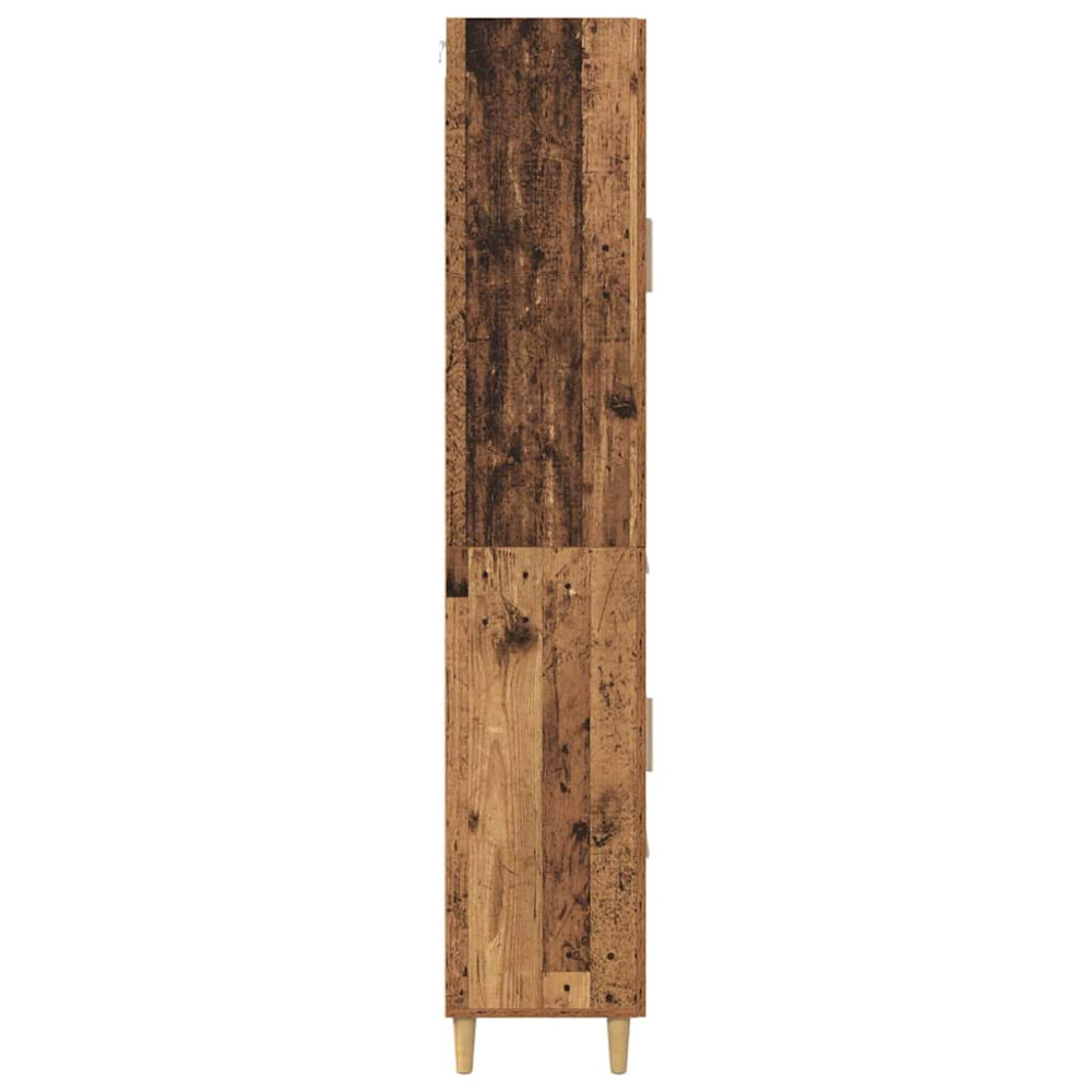 Produktbild för Skåp med låda Gammalt trä 69,5 x 34 x 180 cm Konstruerat trä