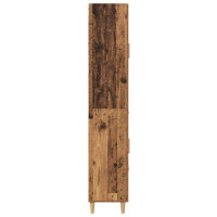 Produktbild för Skåp med låda Gammalt trä 69,5 x 34 x 180 cm Konstruerat trä