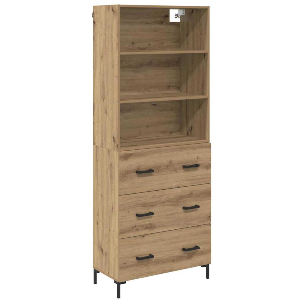 Produktbild för Skåp med låda Artisan Ek 69,5 x 34 x 180 cm Konstruerat trä
