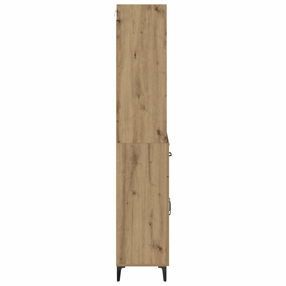 Produktbild för Skåp med låda Artisan Ek 69,5 x 34 x 180 cm Konstruerat trä
