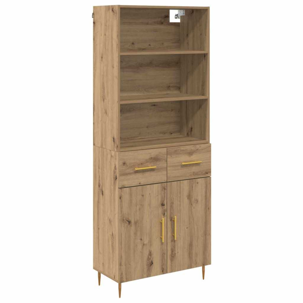Produktbild för Skåp med låda Artisan Ek 69,5 x 34 x 180 cm Konstruerat trä