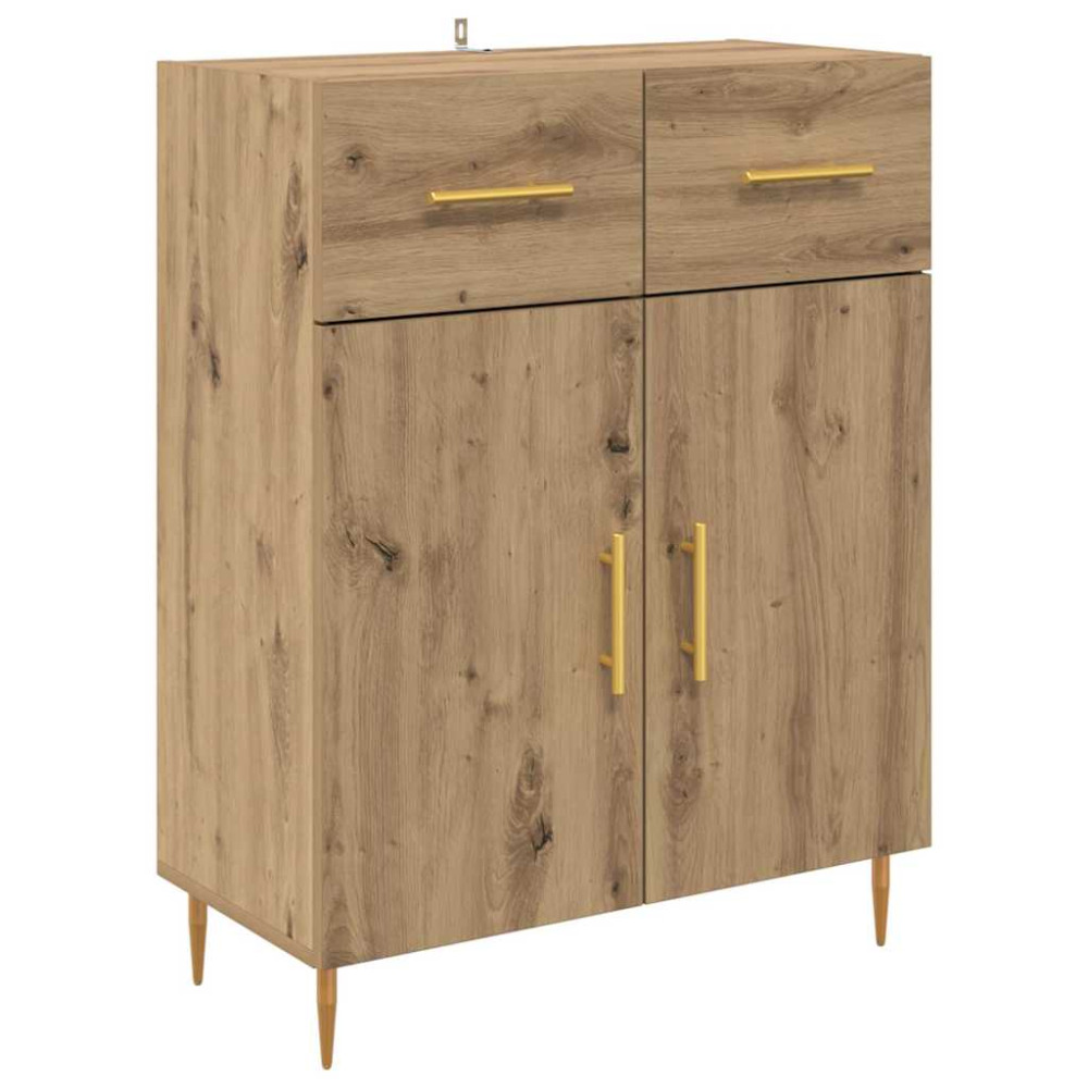 Produktbild för Skåp med låda Artisan Ek 69,5 x 34 x 180 cm Konstruerat trä