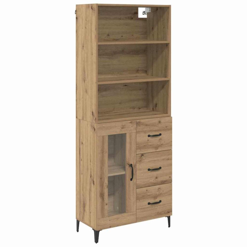 Produktbild för Skåp med låda Artisan Ek 69,5 x 34 x 180 cm Konstruerat trä