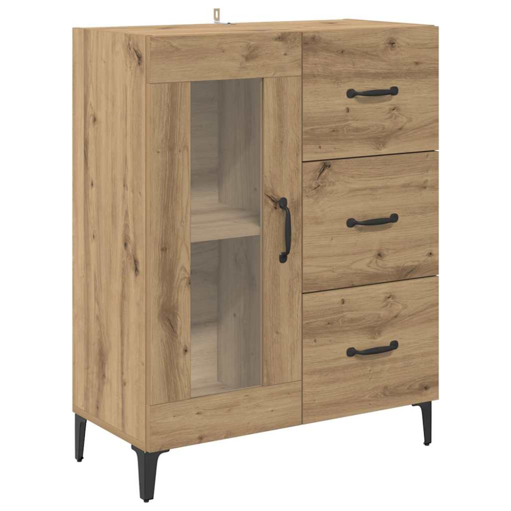 Produktbild för Skåp med låda Artisan Ek 69,5 x 34 x 180 cm Konstruerat trä
