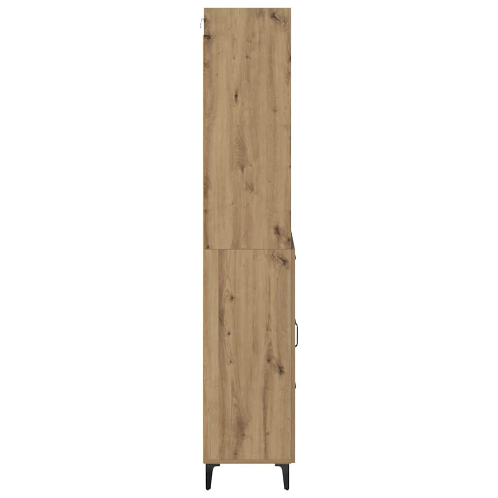 Produktbild för Skåp med låda Artisan Ek 69,5 x 34 x 180 cm Konstruerat trä