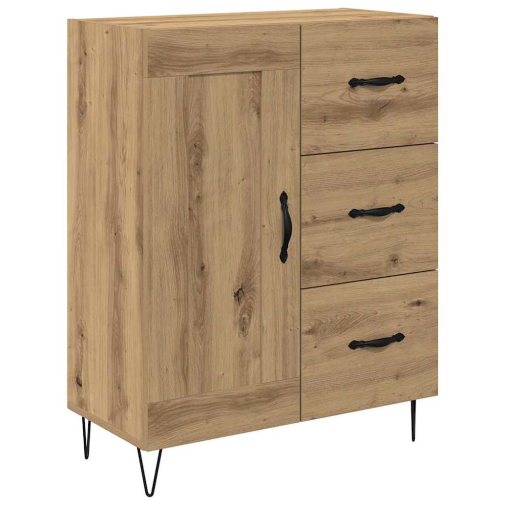 Produktbild för Skåp med låda 2 pcs Artisan Ek Konstruerat trä