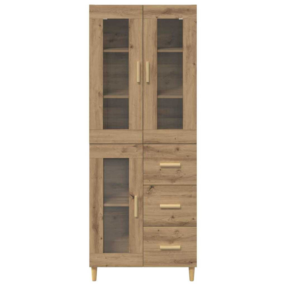 Produktbild för Skåp med låda Artisan Ek 69,5 x 34 x 180 cm Konstruerat trä