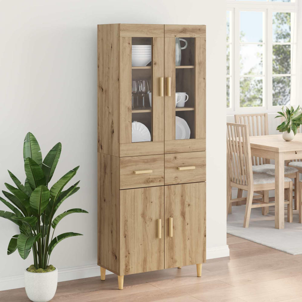 Produktbild för Skåp med låda Artisan Ek 69,5 x 34 x 180 cm Konstruerat trä