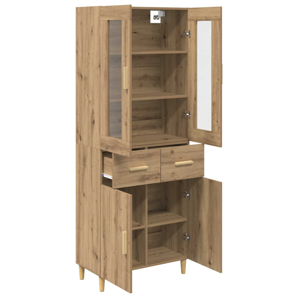 Produktbild för Skåp med låda Artisan Ek 69,5 x 34 x 180 cm Konstruerat trä