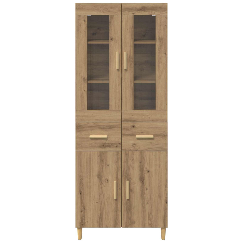 Produktbild för Skåp med låda Artisan Ek 69,5 x 34 x 180 cm Konstruerat trä