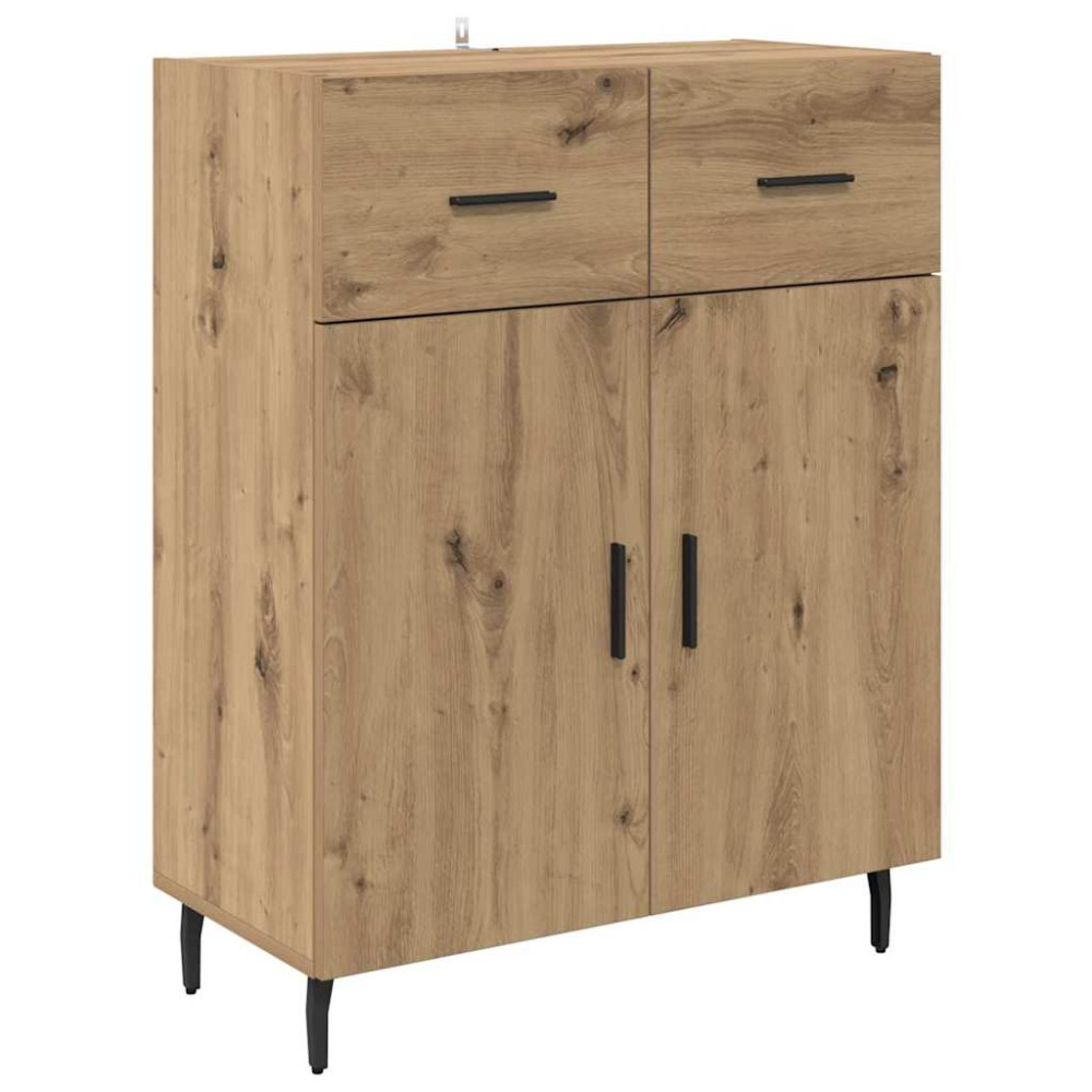 Produktbild för Skåp Artisan Ek 69,5 x 34 x 180 cm Konstruerat trä och glas