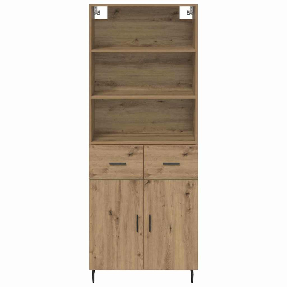 Produktbild för Skåp Artisan Ek 69,5 x 34 x 180 cm Konstruerat trä och glas
