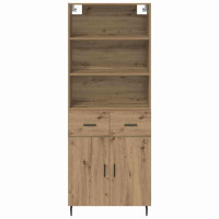 Produktbild för Skåp Artisan Ek 69,5 x 34 x 180 cm Konstruerat trä och glas