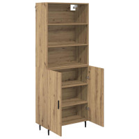 Produktbild för Skåp Artisan Ek 69,5 x 34 x 180 cm Konstruerat trä och glas