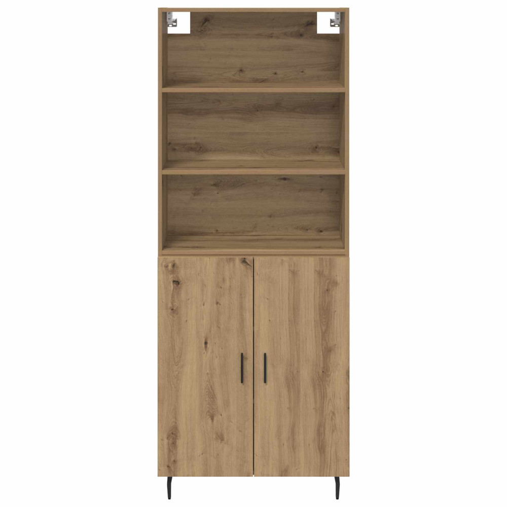 Produktbild för Skåp Artisan Ek 69,5 x 34 x 180 cm Konstruerat trä och glas