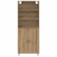 Produktbild för Skåp Artisan Ek 69,5 x 34 x 180 cm Konstruerat trä och glas