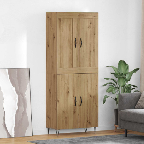 vidaXL Skåp Artisan Ek 69,5 x 34 x 180 cm Konstruerat trä