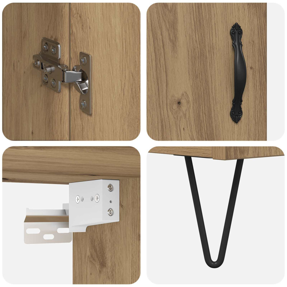 Produktbild för Skåp Artisan Ek 69,5 x 34 x 180 cm Konstruerat trä