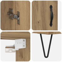 Produktbild för Skåp Artisan Ek 69,5 x 34 x 180 cm Konstruerat trä