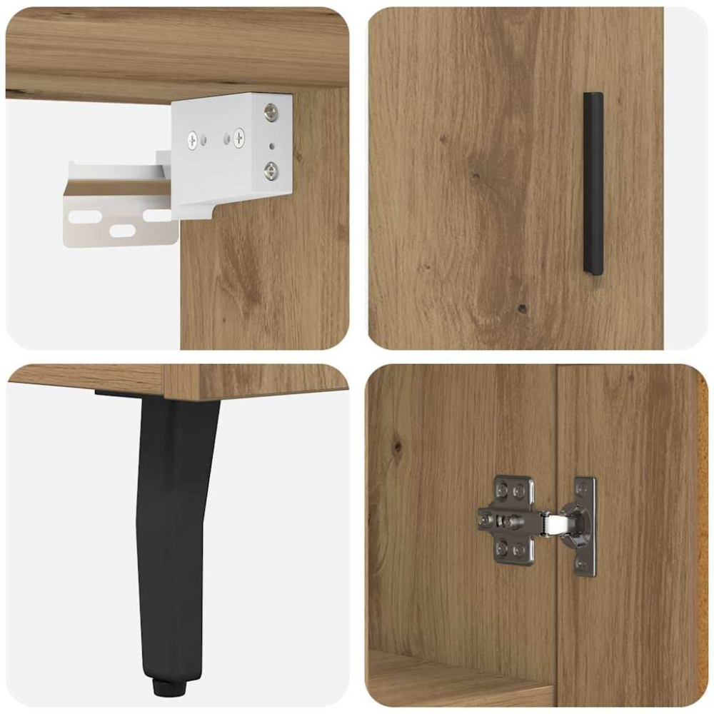 Produktbild för Skåp 2 pcs Artisan Ek 69,5 x 34 x 180 cm Konstruerat trä