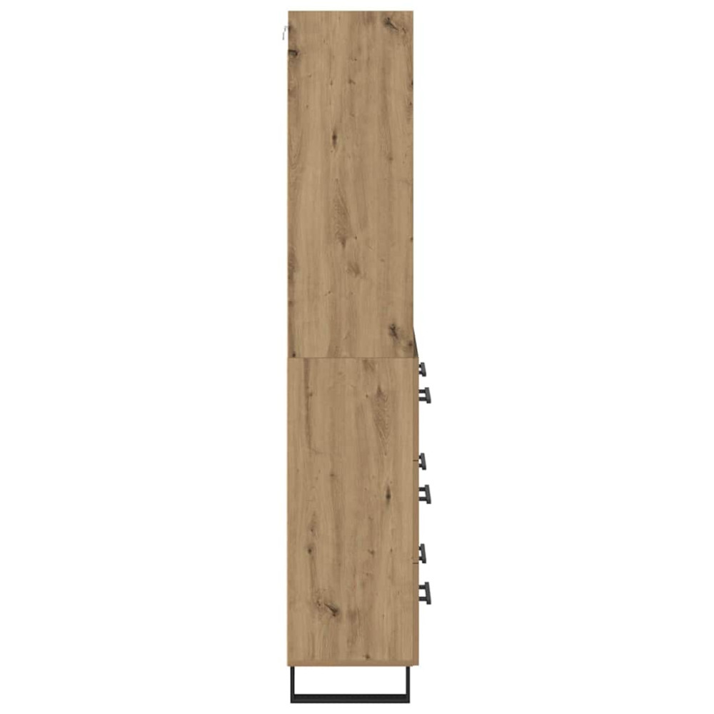 Produktbild för Skåp med låda 2 pcs Artisan Ek 69,5 x 34 x 180 cm