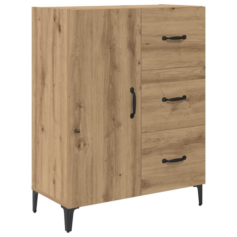 Produktbild för Skåp med låda Artisan Ek 69,5 x 34 x 180 cm Konstruerat trä