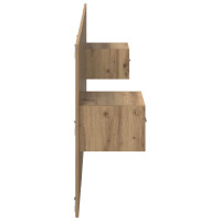 Produktbild för Huvudgavel Med Skåp med låda 3 pcs Artisan Ek Konstruerat trä