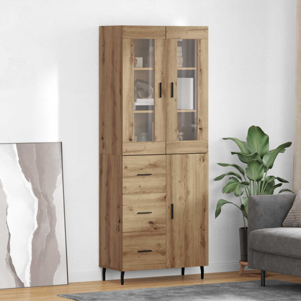 Produktbild för Skåp med låda 2 pcs Artisan Ek Konstruerat trä