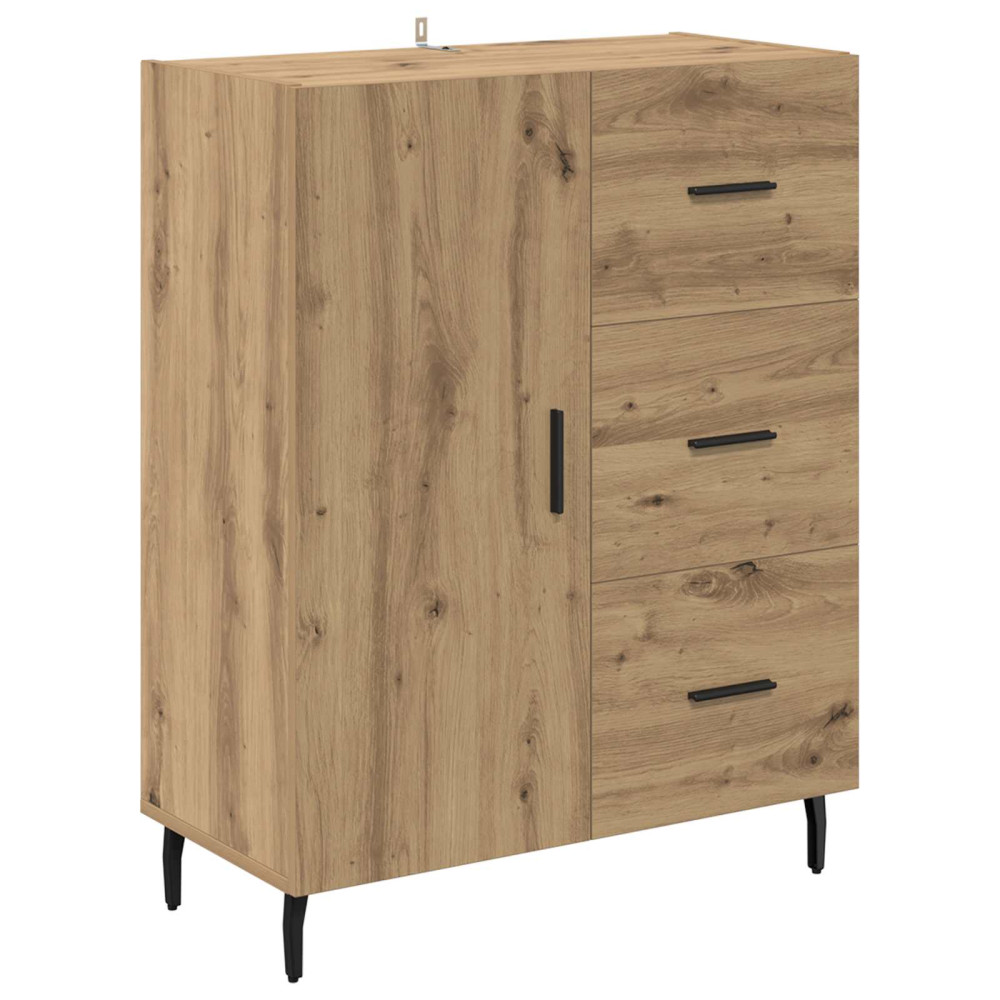 Produktbild för Skåp med låda 2 pcs Artisan Ek Konstruerat trä