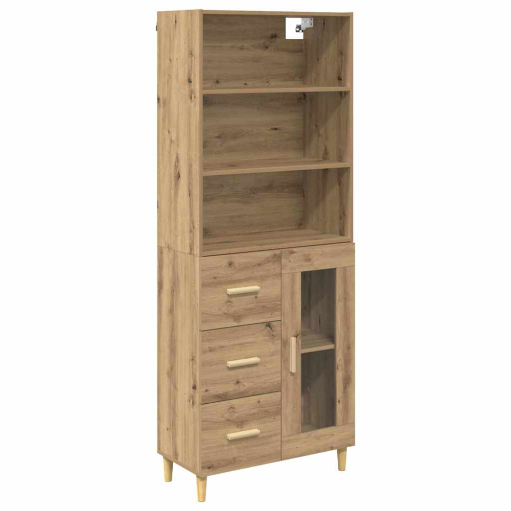 Produktbild för Skåp med låda Artisan Ek 69,5 x 34 x 180 cm Konstruerat trä