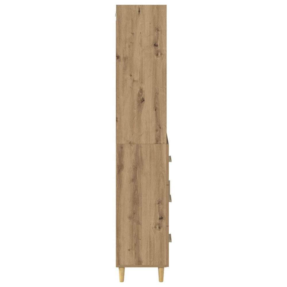 Produktbild för Skåp med låda Artisan Ek 69,5 x 34 x 180 cm Konstruerat trä
