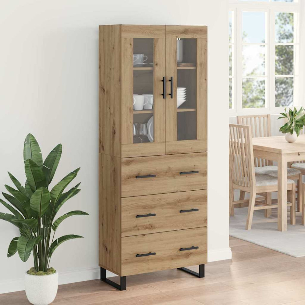 Produktbild för Skåp med låda 2 pcs Artisan Ek Konstruerat trä