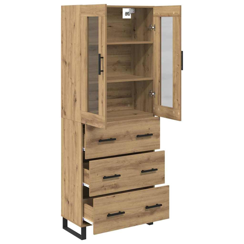 Produktbild för Skåp med låda 2 pcs Artisan Ek Konstruerat trä